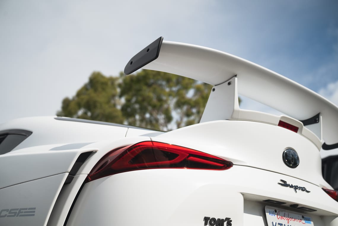 Toyota Supra with wing